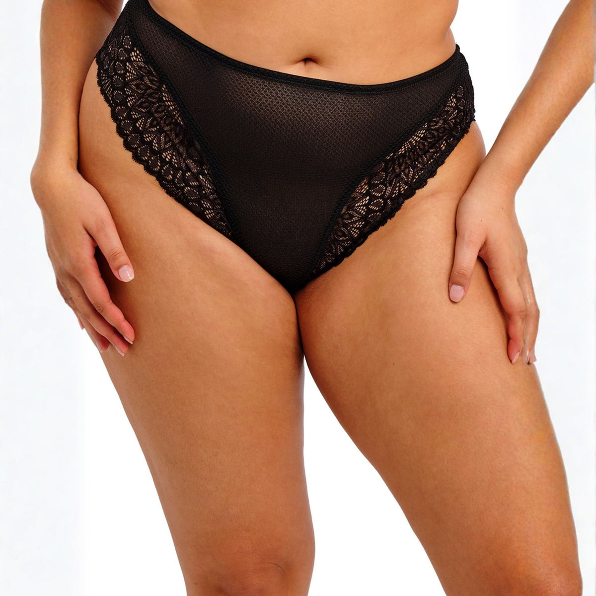 Slip effetto rete e pizzo geometrico Elomi EL303350