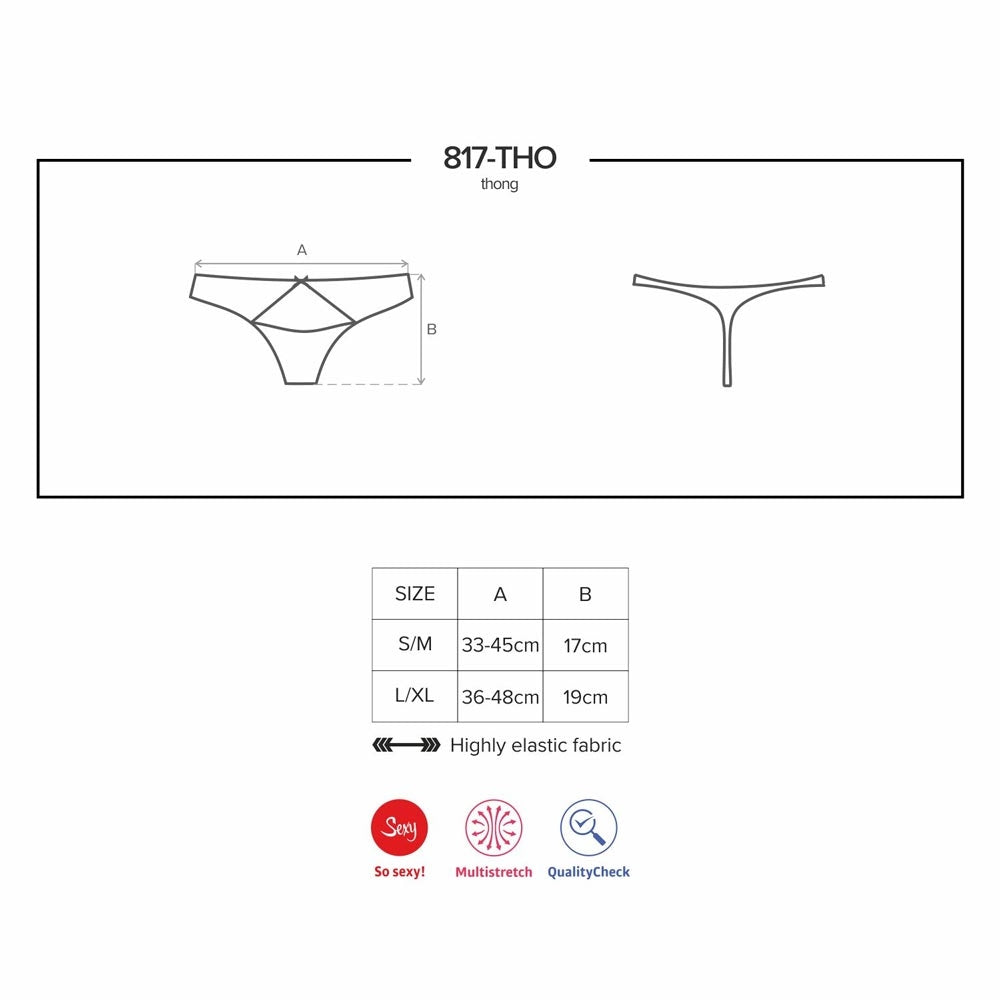 Perizoma sexy Obsessive 817-tho-1 nero