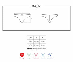 Sexy slip panty Obsessive 820-pan-1 nero in pizzo