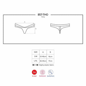 Sexy perizoma Obsessive 857-tho-1 nero in pizzo