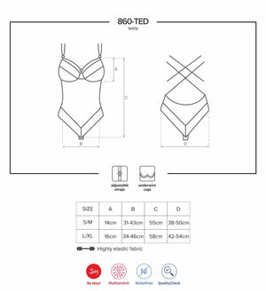 Sexy body Obsessive 860-ted-2 in pizzo bianco