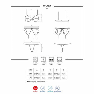 Sexy reggiseno perizoma reggicalze Obsessive 871-seg-2