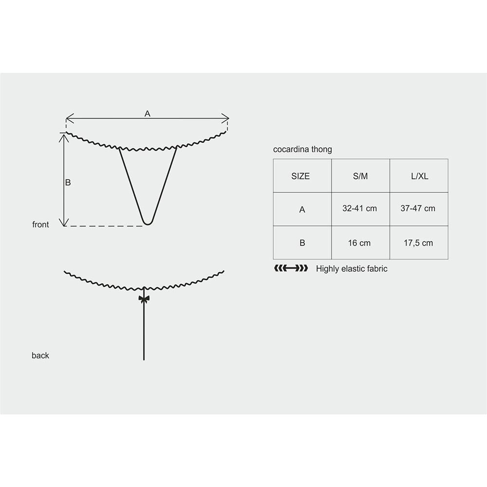 Perizoma sexy a filo con Gioiello Obsessive cocardina thong