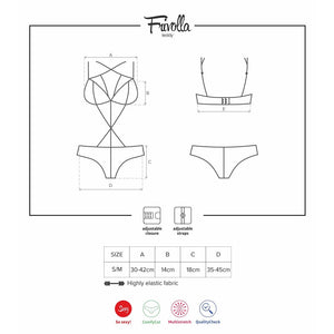 Completino intimo sexy Obsessive frivolla teddy reggiseno + slip