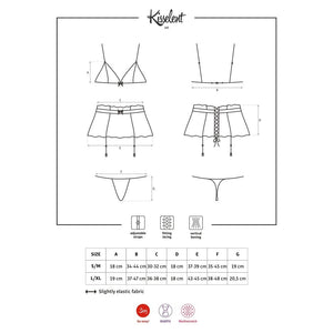 Sexy set reggiseno + reggicalze + perizoma Obsessive kisselent