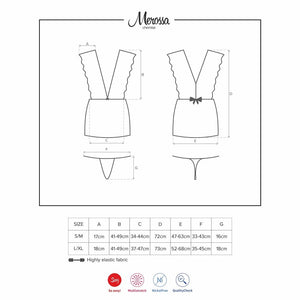 Sexy sottoveste + perizoma Merossa chemise e thong