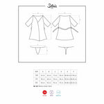 Vestaglia + perizoma Obsessive satinia robe e thong blu