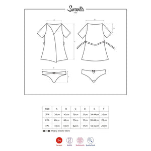 Sexy vestaglia + slip Obsessive swanita robe and panties