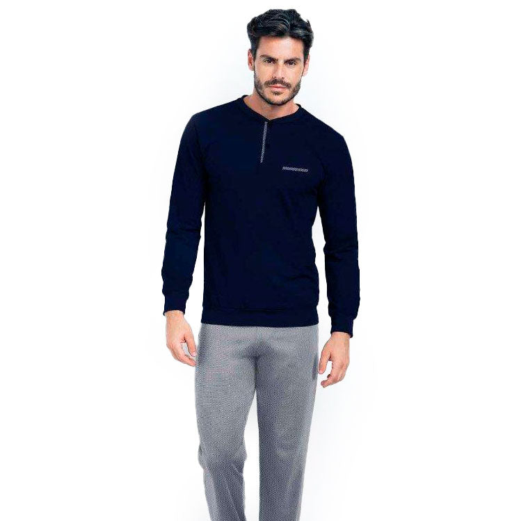 Pigiama uomo lungo Enrico Coveri EP8144 cotone