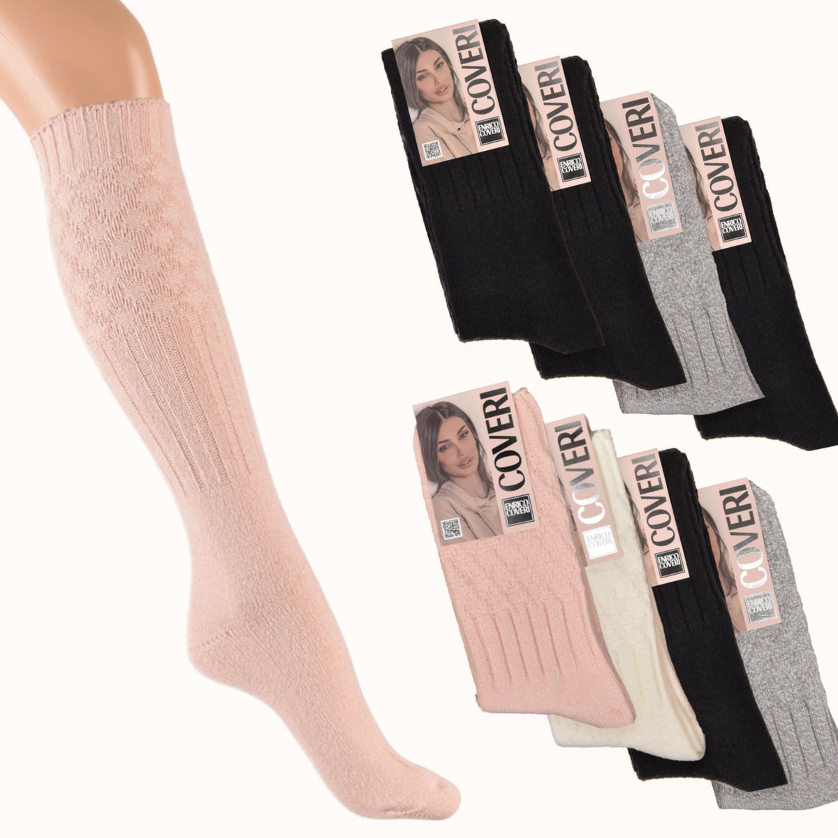 Calze lunghe morbide Priscilla 7 Enrico Coveri 4 paia
