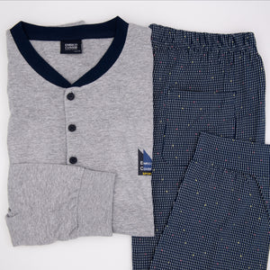 Pigiama uomo Enrico Coveri EP8130 cotone grigio