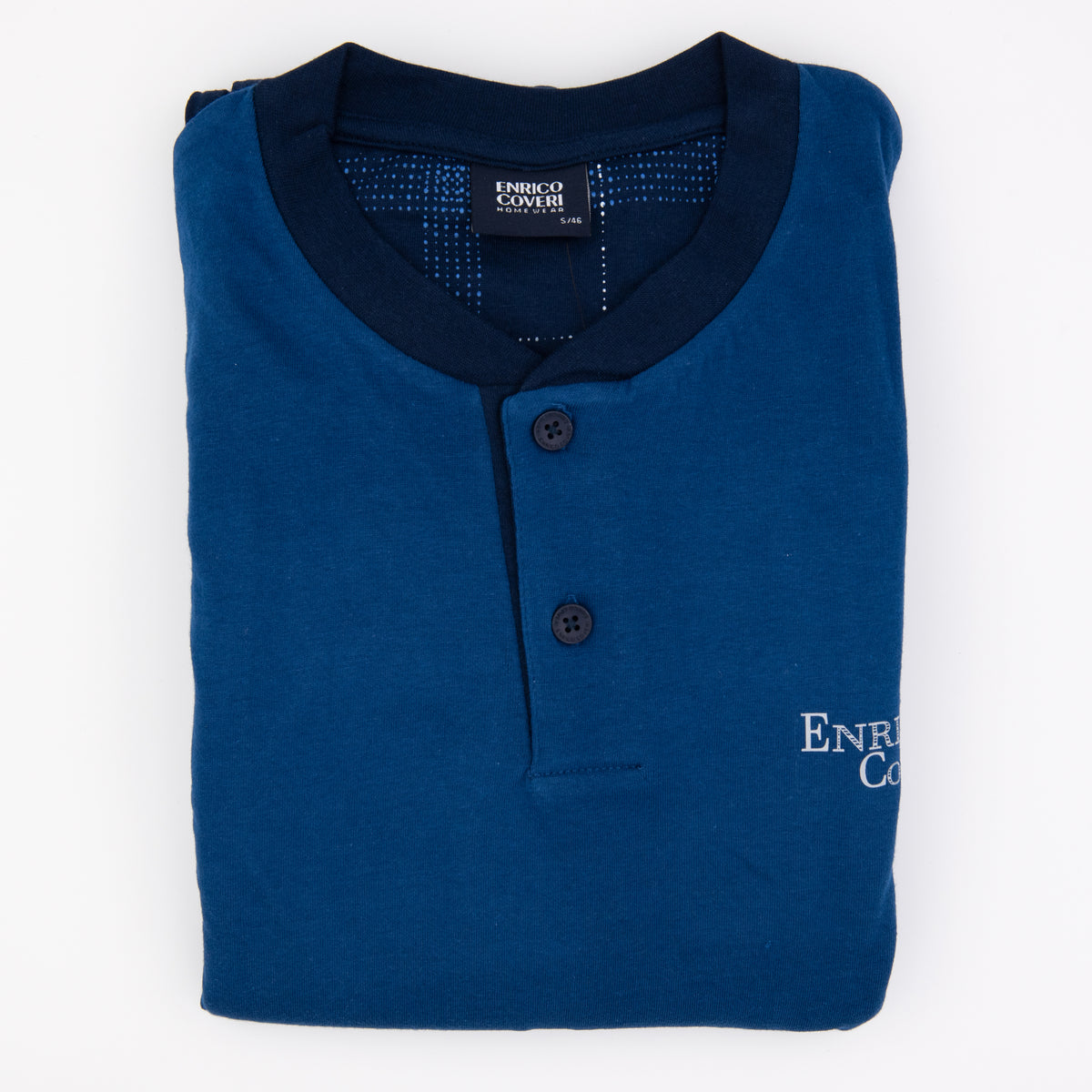 Pigiama uomo Enrico Coveri EP8131 cotone oceano