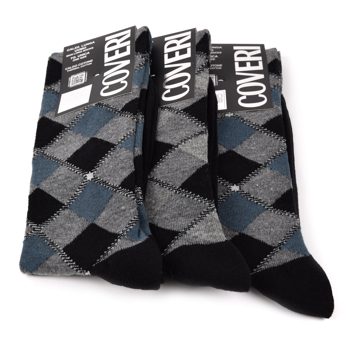 Calze uomo lunghe caldo cotone Enrico Coveri winter line 338C