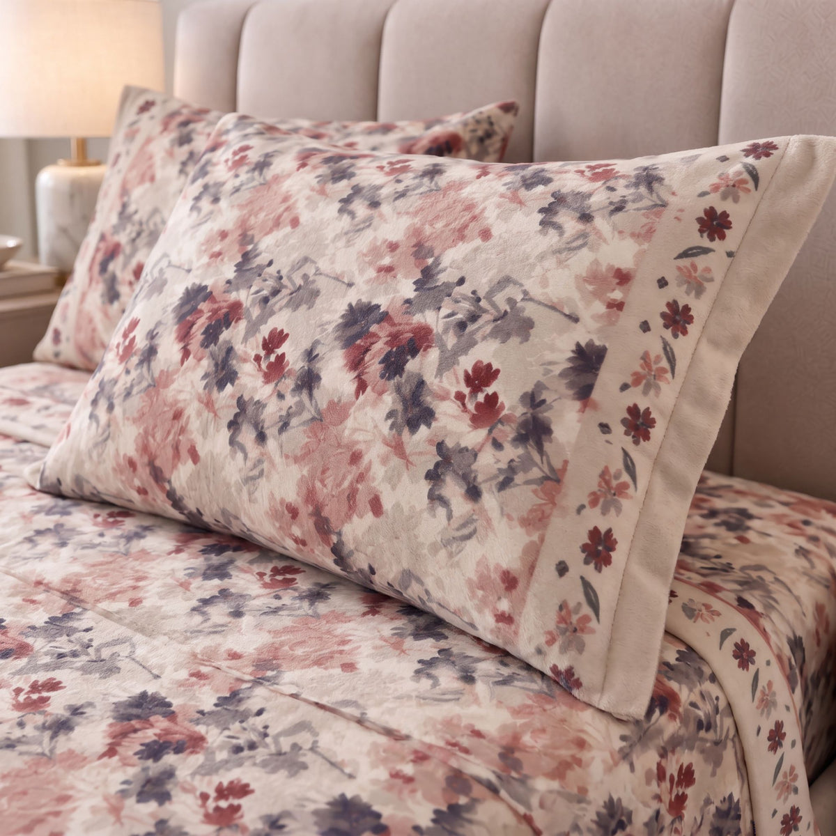 Completo letto in flanella di cotone Enrico Coveri Alya