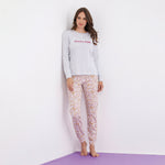 Pigiama donna Enrico Coveri ep5183 cotone grigio melange