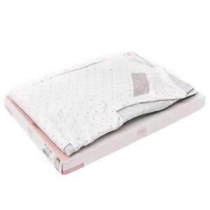 Pigiama donna Enrico Coveri ep5196 cotone 100% bianco grigio con pois