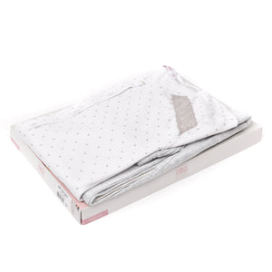 Pigiama donna Enrico Coveri ep5197 aperto cotone bianco grigio con pois