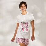 Pigiama donna corto Enrico Coveri EP5219 cotone fiori