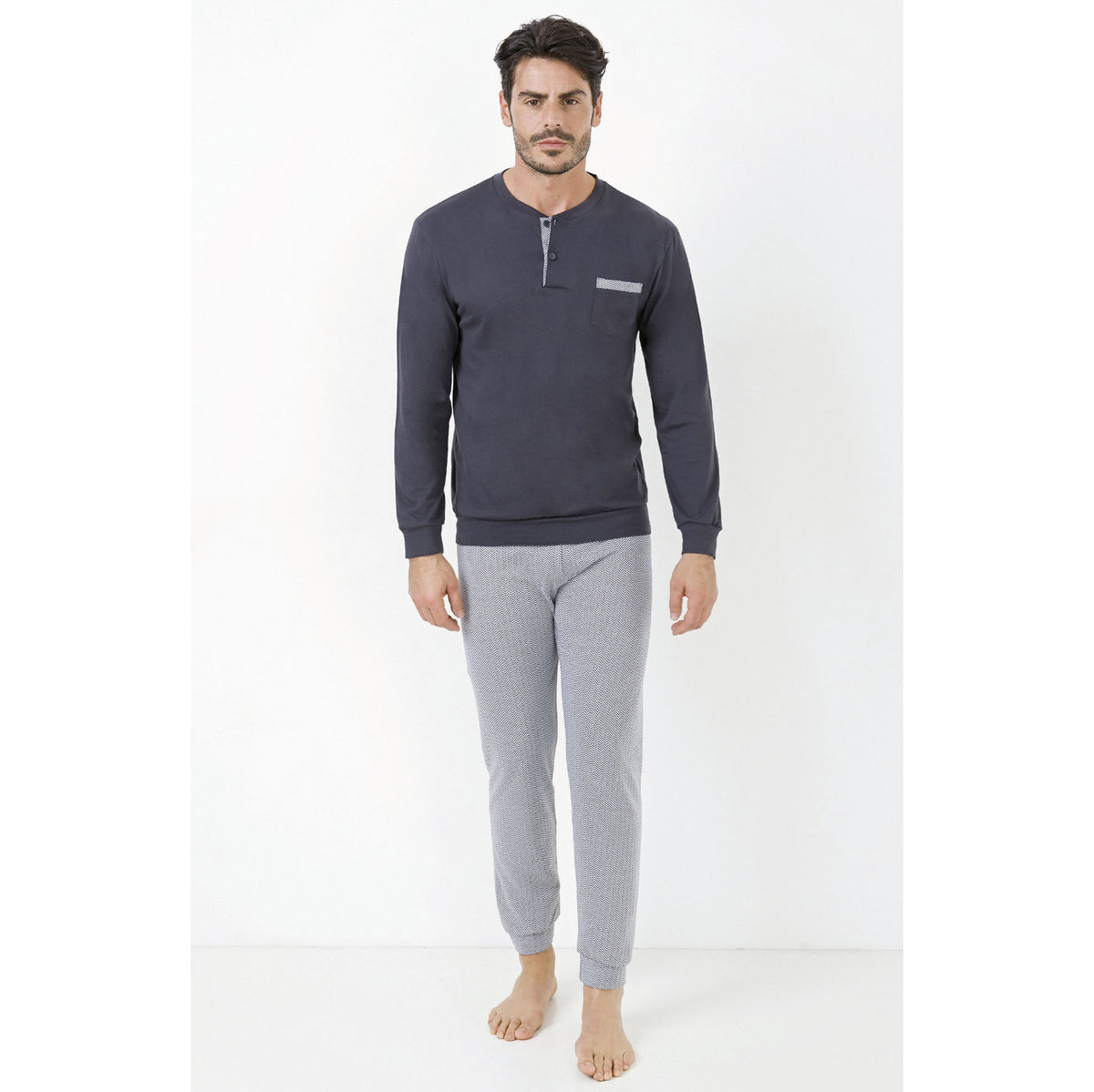 Pigiama uomo lungo Enrico Coveri EP8144 cotone