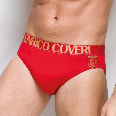Slip uomo Enrico Coveri intimo oro e rosso Natale capodanno