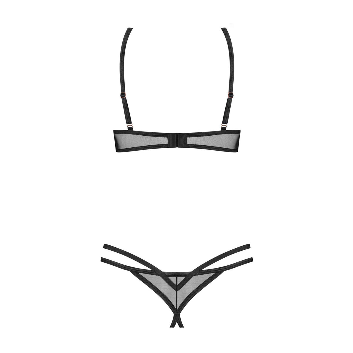 Set intimo sexy con ferretto e perizoma cavallo aperto Obsessive Euridia