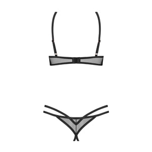 Set intimo sexy con ferretto e perizoma cavallo aperto Obsessive Euridia