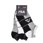 Fantasmini Fila F8838 bambino nero grigio bianco cotone 3 paia