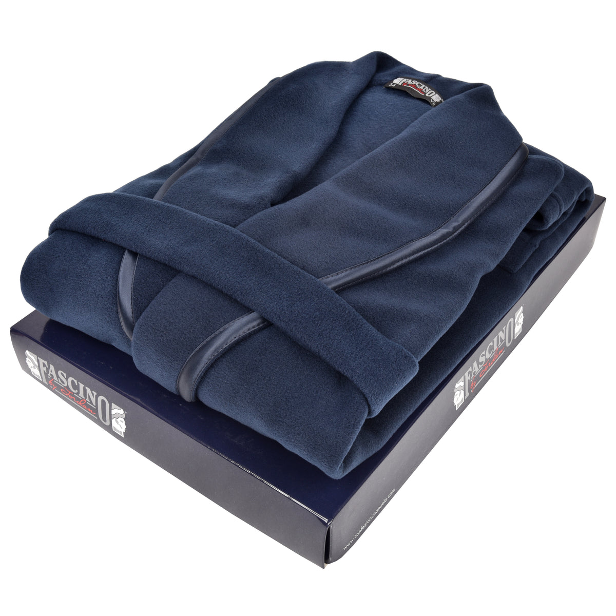 Giacca da camera uomo in pile Fascino 7242 blu