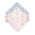 Set di 6 fazzoletti donna da naso 100% cotone fantasia fiori colorati