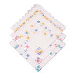 Set di 6 fazzoletti donna da naso fiori colorati 100% cotone