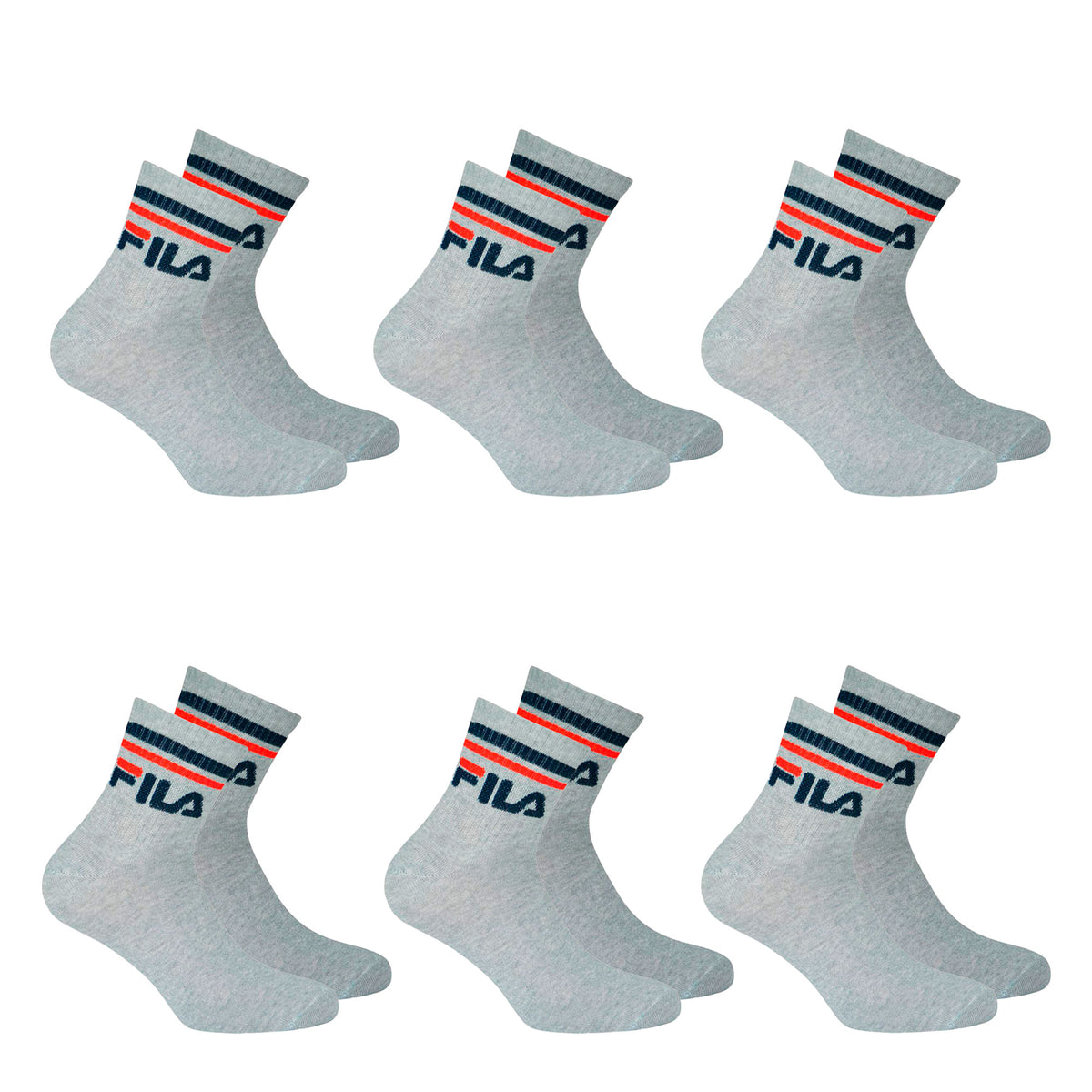 Calze corte Fila F9398 unisex sportive cotone 3 paia