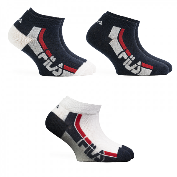 Fantasmini Fila F1316D bambino navy righe colorate 3 pz.