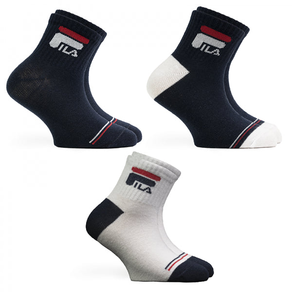 Calze corta bambino Fila F1396D navy cotone 3 paia