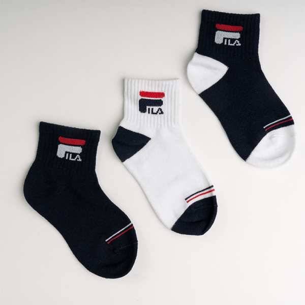 Calze corta bambino Fila F1396D navy cotone 3 paia