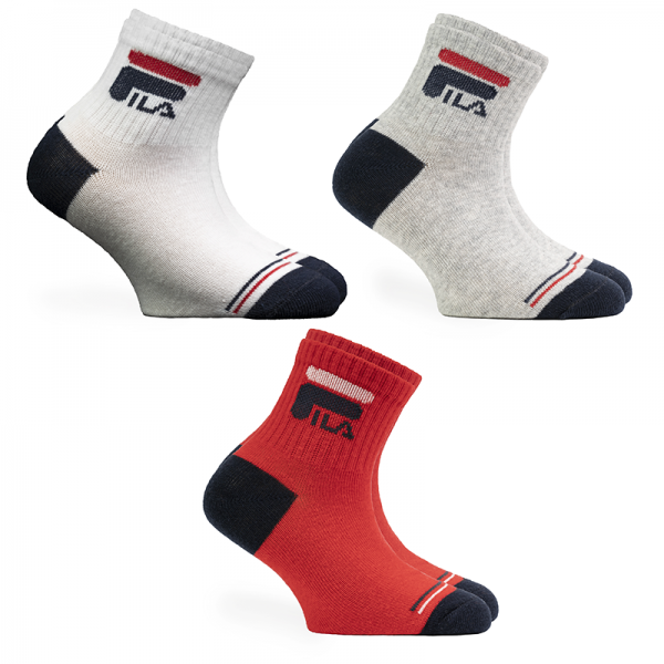 Calze corte Fila F1396D bambino multicolor cotone 3 paia
