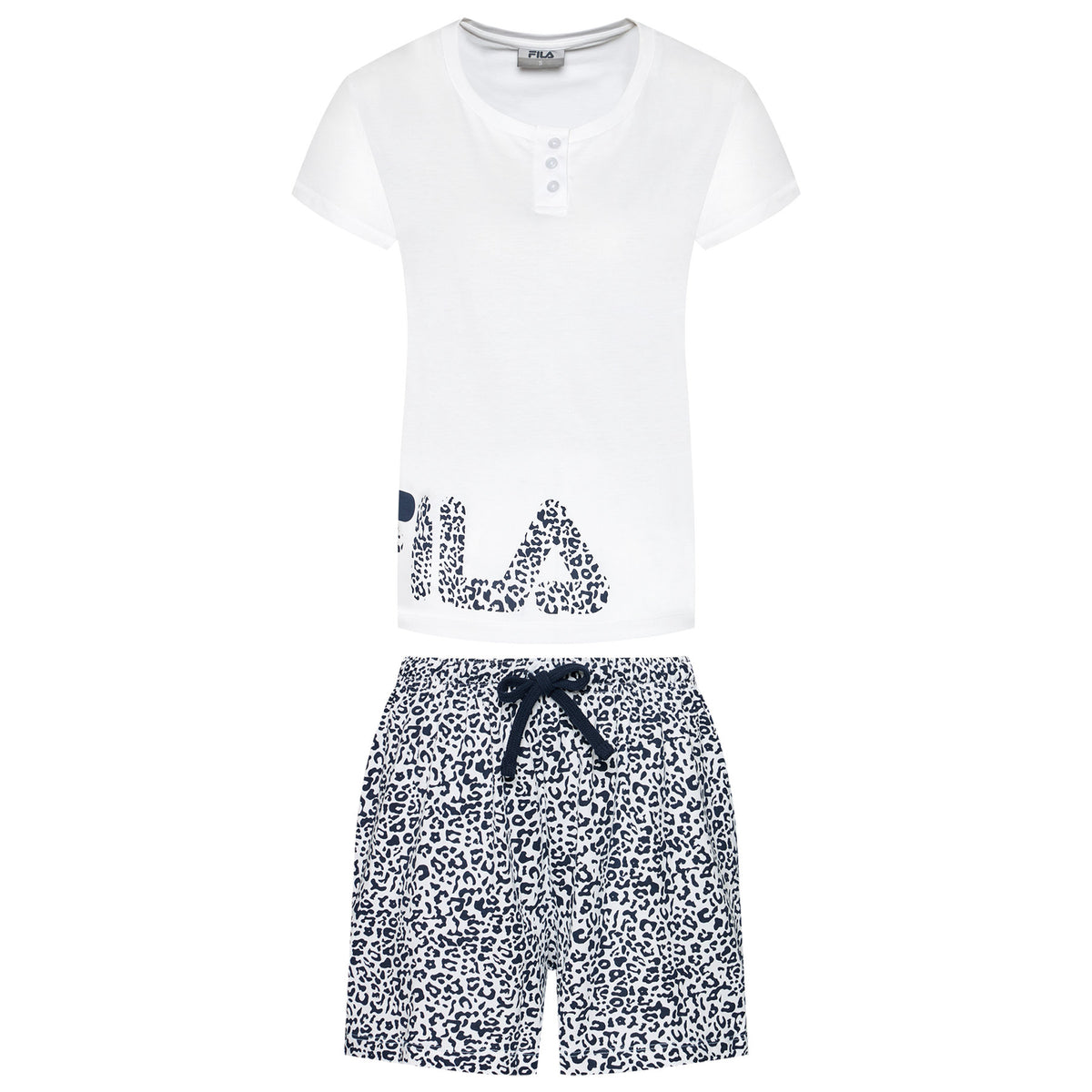 Pigiama donna Fila FPS4052 corto cotone maculato