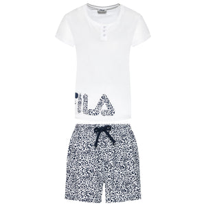 Pigiama donna Fila FPS4052 corto cotone maculato