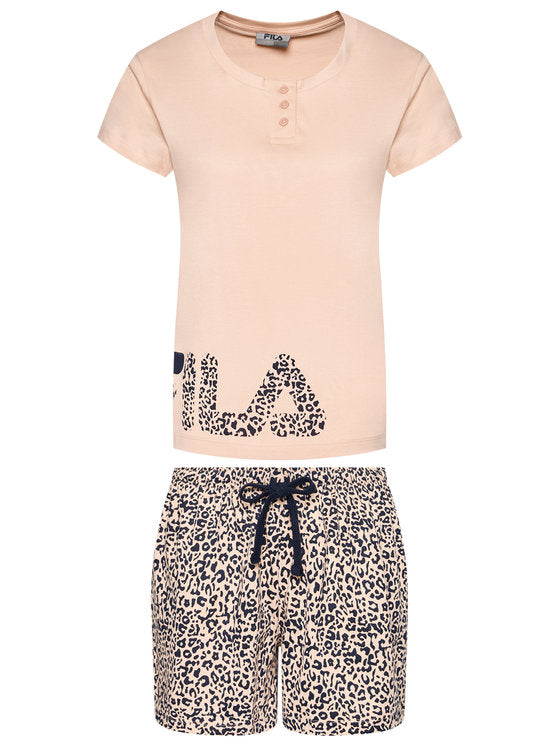 Pigiama donna Fila FPS4052 corto cotone maculato