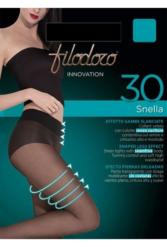 Collant Filodoro Snella 30 den senza cuciture Effetto Gambe Slanciate