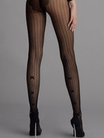 Sexy collant Fiore Adriana 30 den nero a righe
