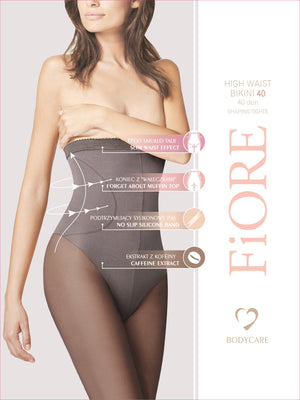 Collant snellente vita alta shaping modellante vita pancia 40 den Fiore