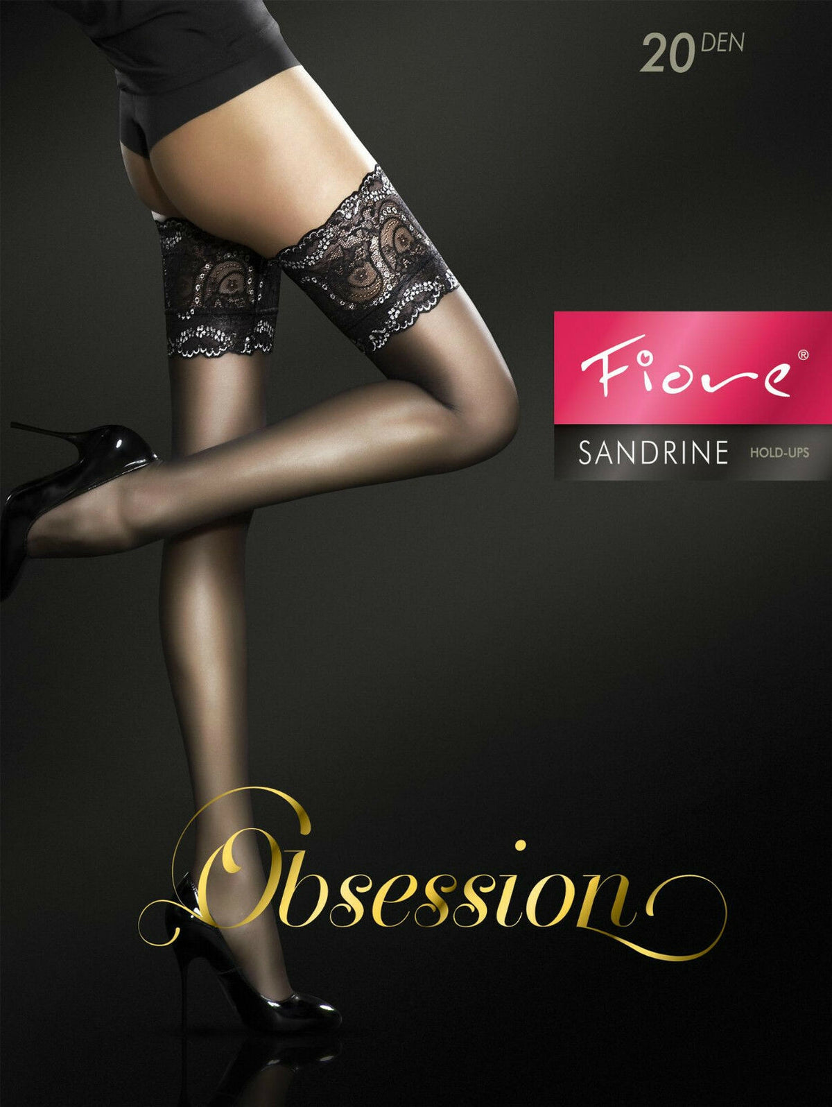 Sexy autoreggenti Fiore Sandrine 20 den nero