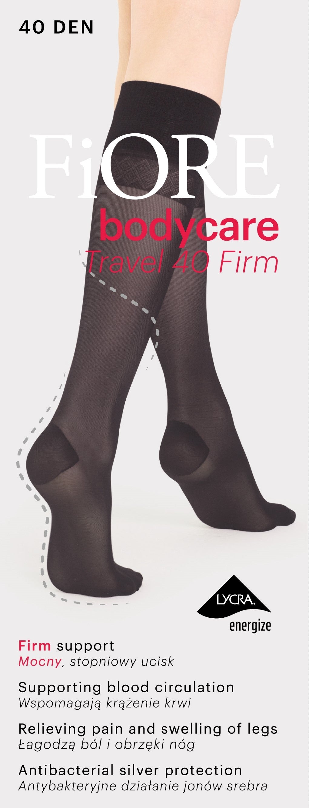 Gambaletti donna a compressione graduata Fiore Travel Firm 40 den