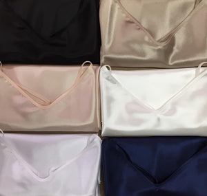 Sottoveste corta spalla stretta Fioreblu pamela in raso