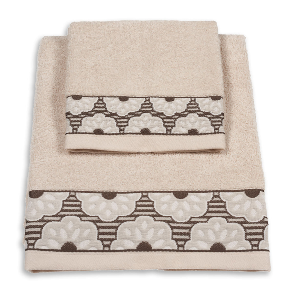 Vingi set asciugamani viso + ospite cotone Fiorella