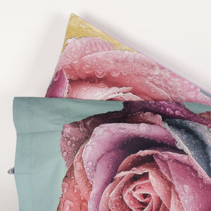 Copripiumino letto matrimoniale Biancaluna Flos set copripiumino + due federe rose