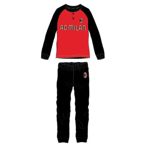 Pigiama bambino Milan serafino caldo cotone B2MI16095 rosso