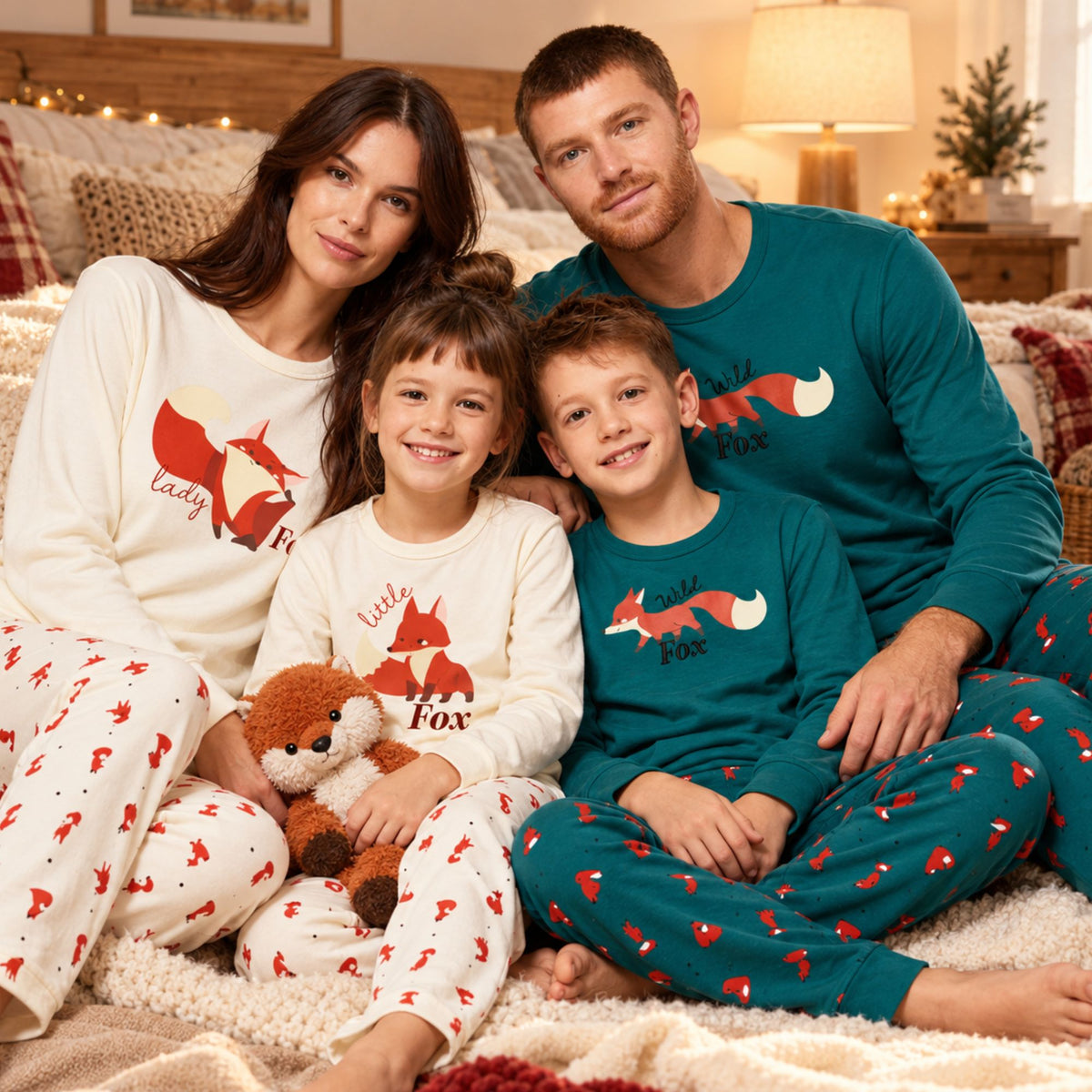 Pigiama donna caldo cotone volpe Pompea fox lady
