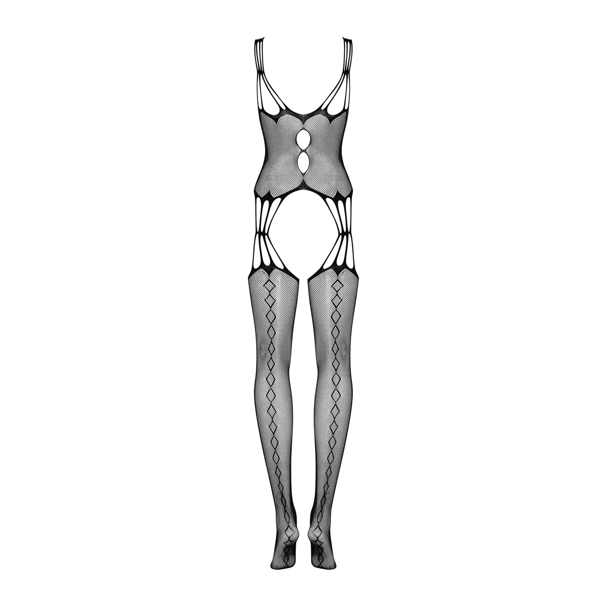Sensuale body stocking a rete cavallo aperto Obsessive G321
