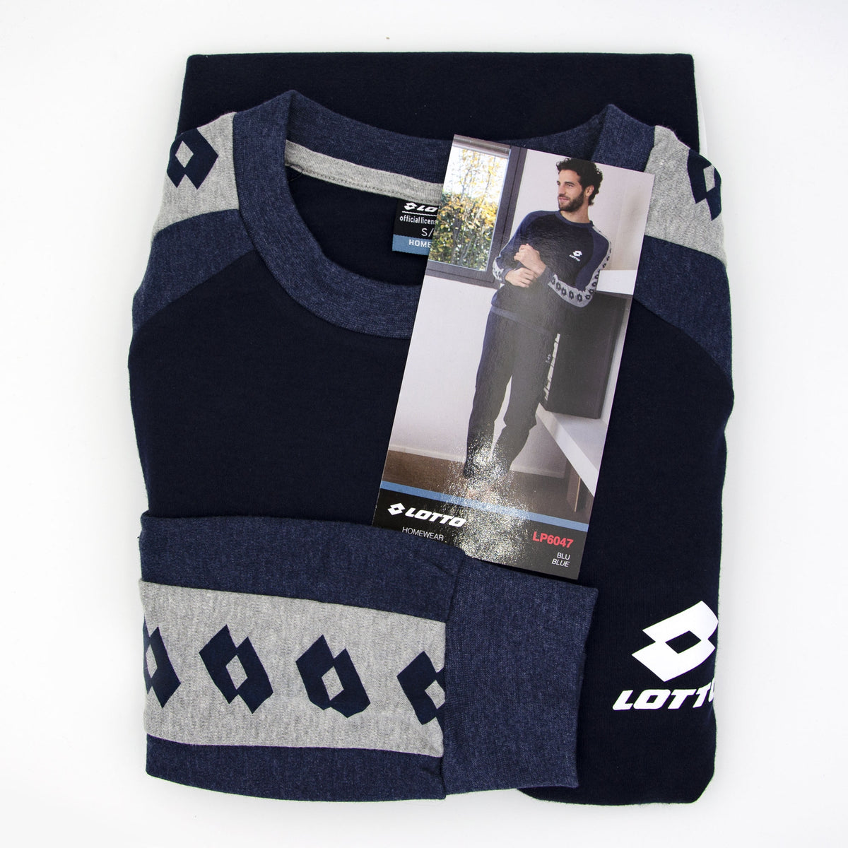 Pigiama uomo Lotto LP6047 caldo cotone blu
